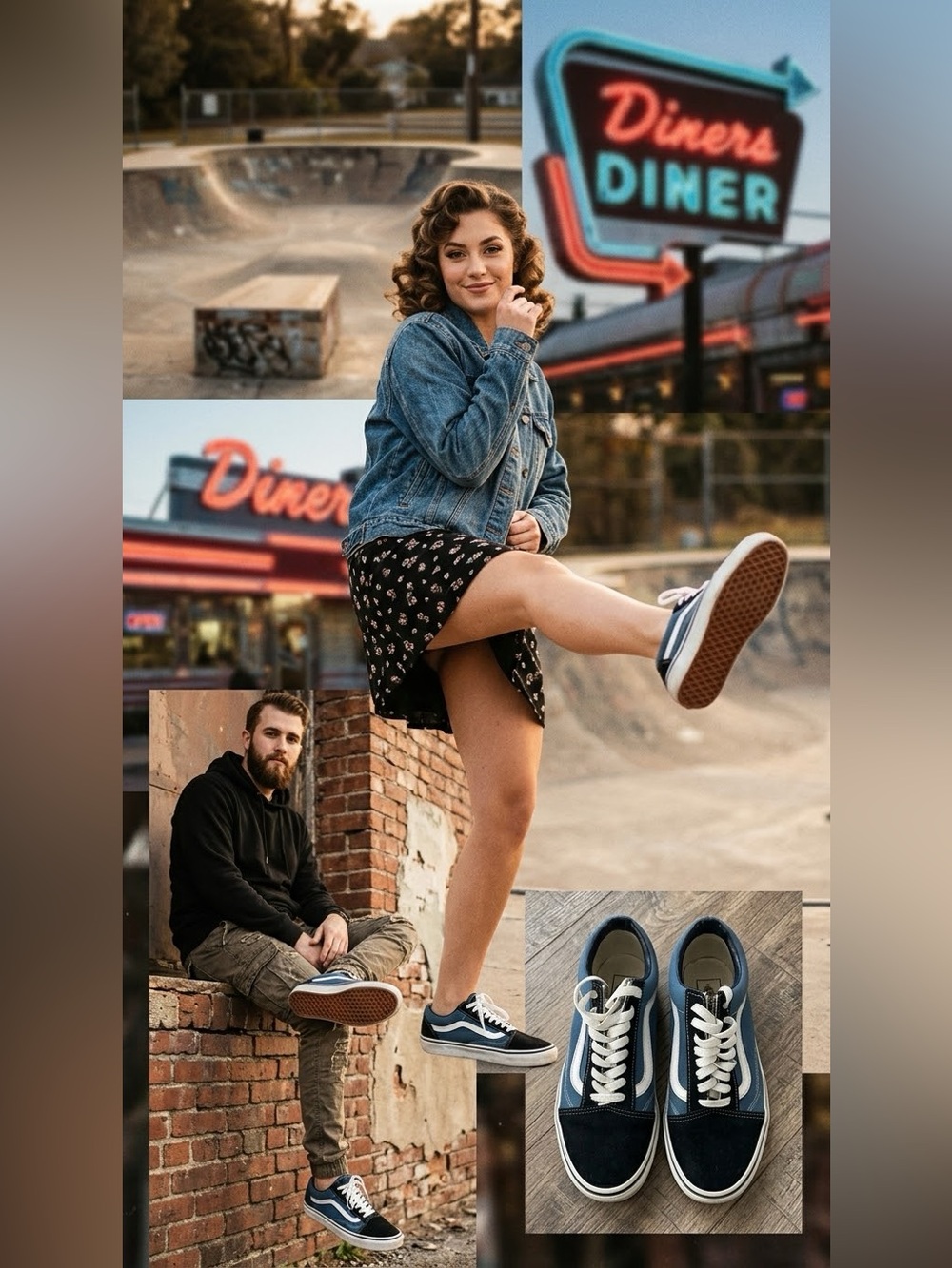 Vans Old Skool Blue Navy Suede Canvas Skate Shoes Unisex Sneakers Runners